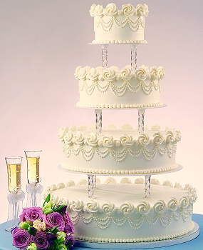 Crystal Clear Cake Divider Plates and Pillars