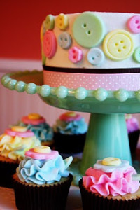 Cute as a Button Baby Shower Cake