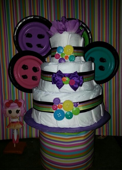 Cute as a Button Diaper Cake Ideas