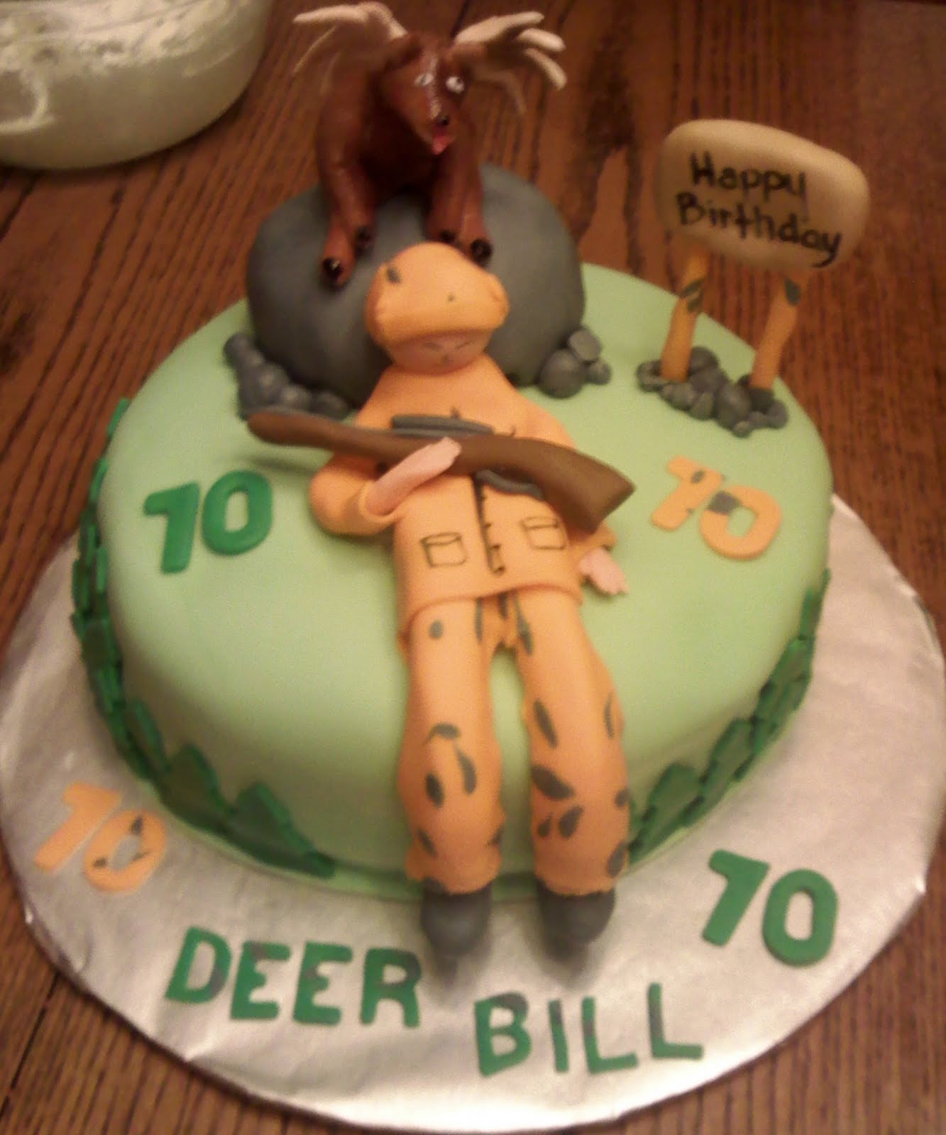 Deer Hunting Happy Birthday Cake