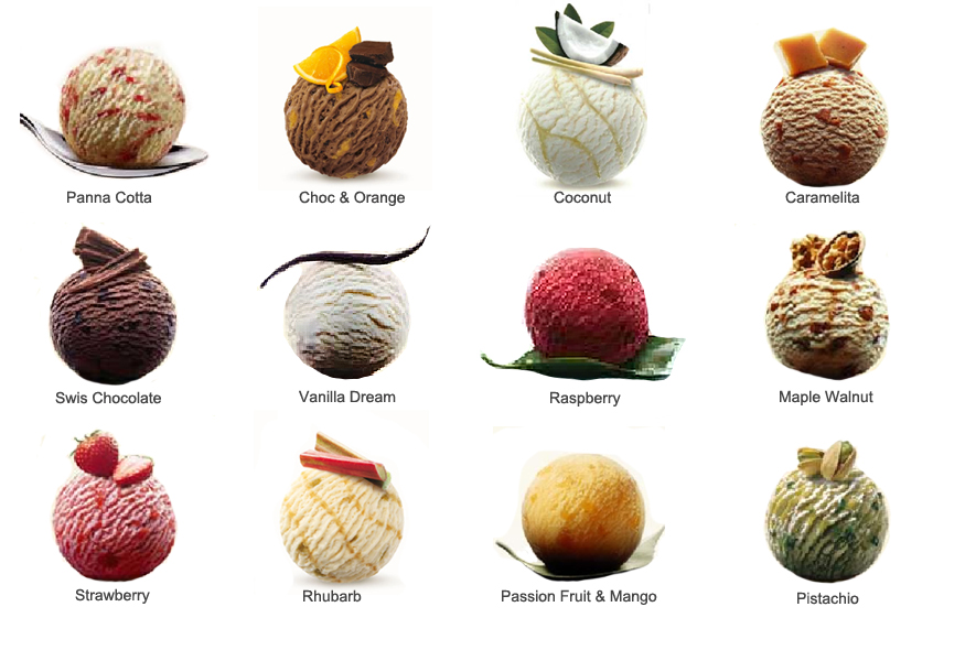 Different Flavors Ice Cream