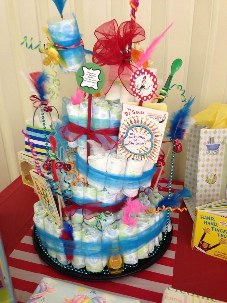 Dr. Seuss Baby Diaper Cake