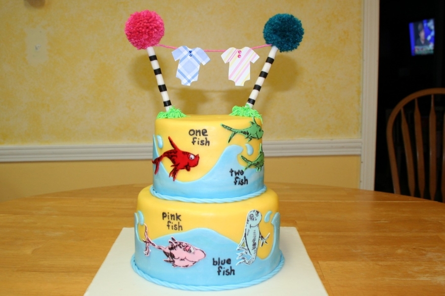 Dr. Seuss Baby Shower Cake