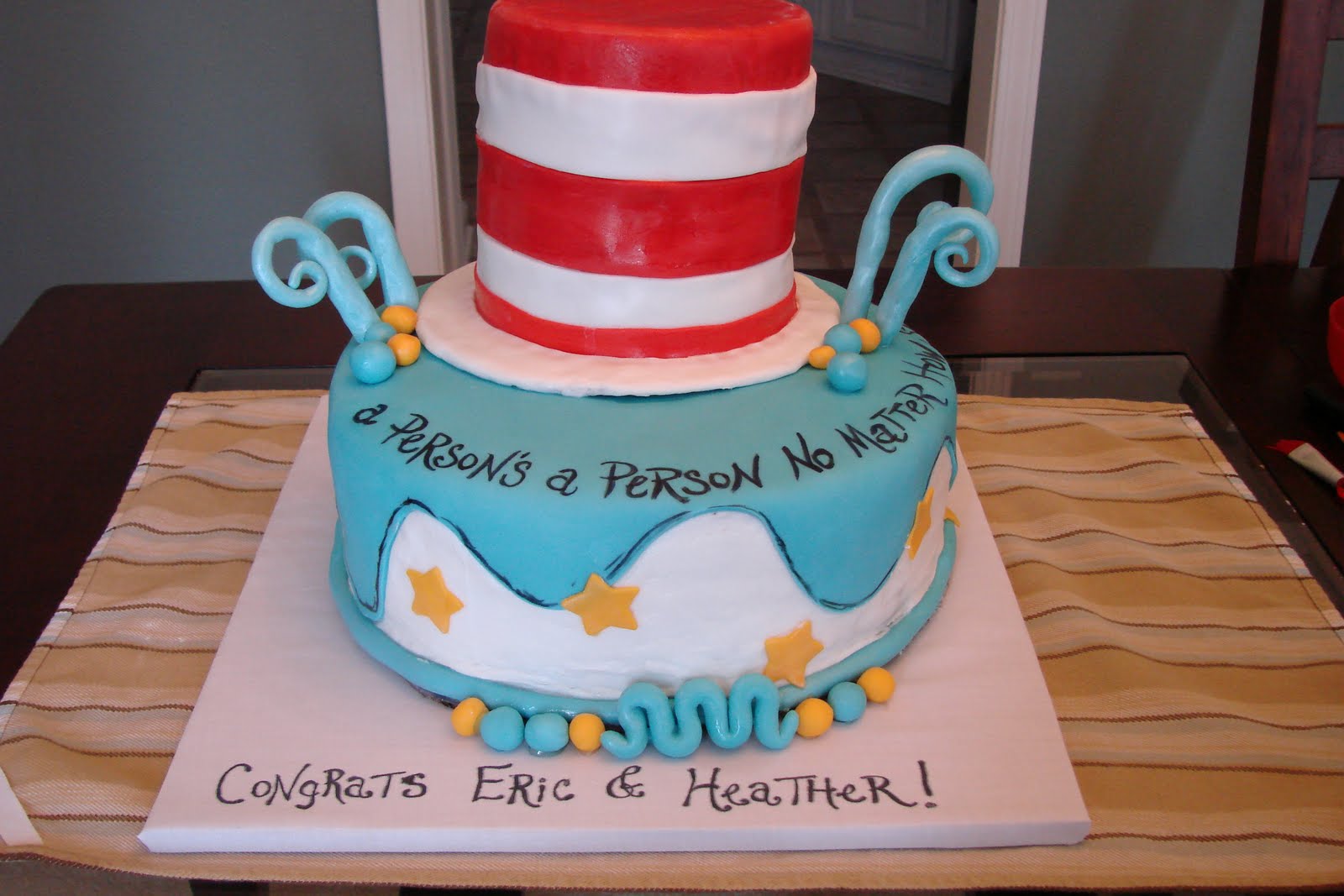 Dr. Seuss Baby Shower Cake