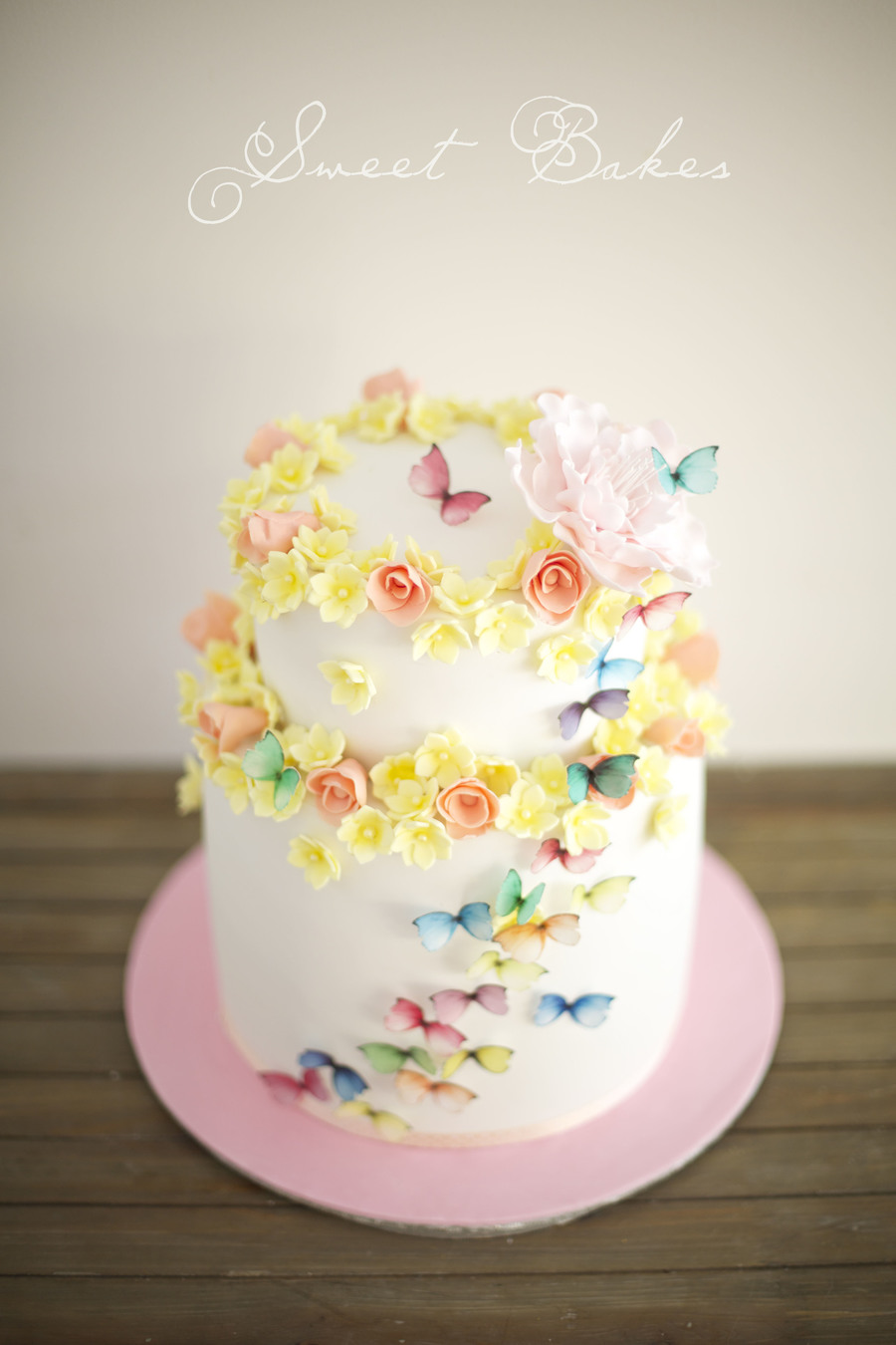 Edible Butterfly Birthday Cake