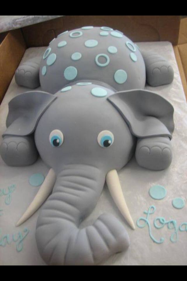 Elephant Baby Shower Cake