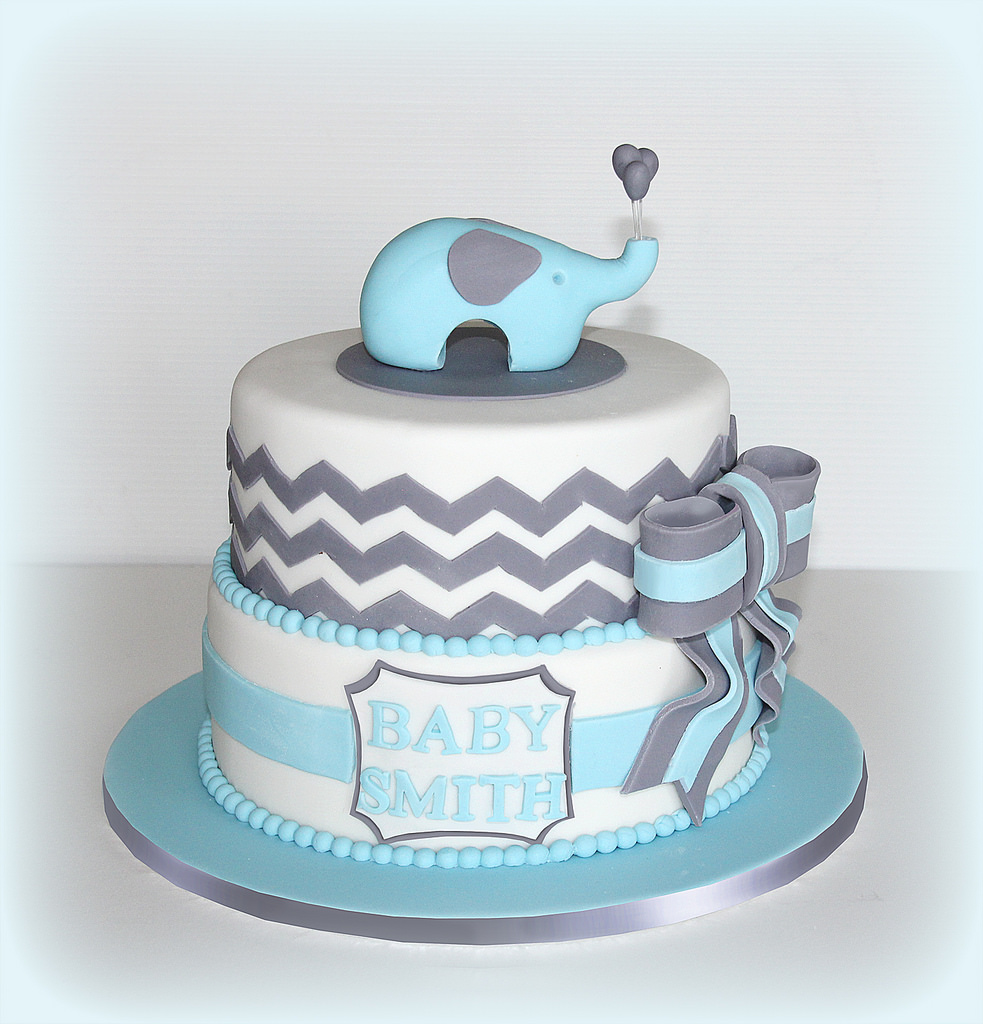 Elephant Baby Shower Cake