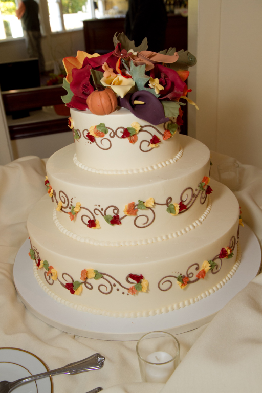 Fall Buttercream Wedding Cake