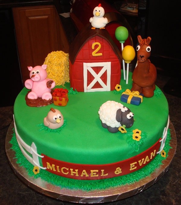 Farm Birthday Cake