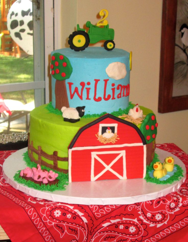 Farm Themed Birthday Cake