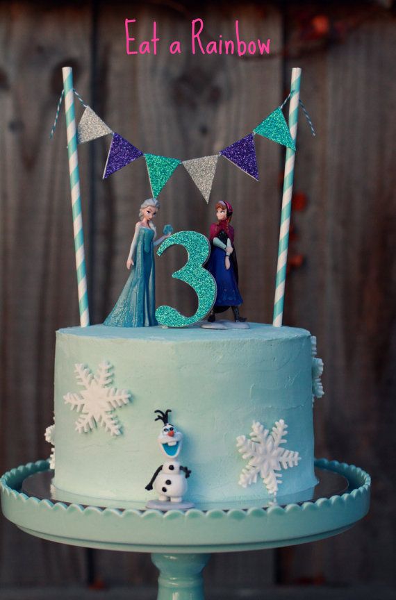 Frozen Themed Single Layer Cakes