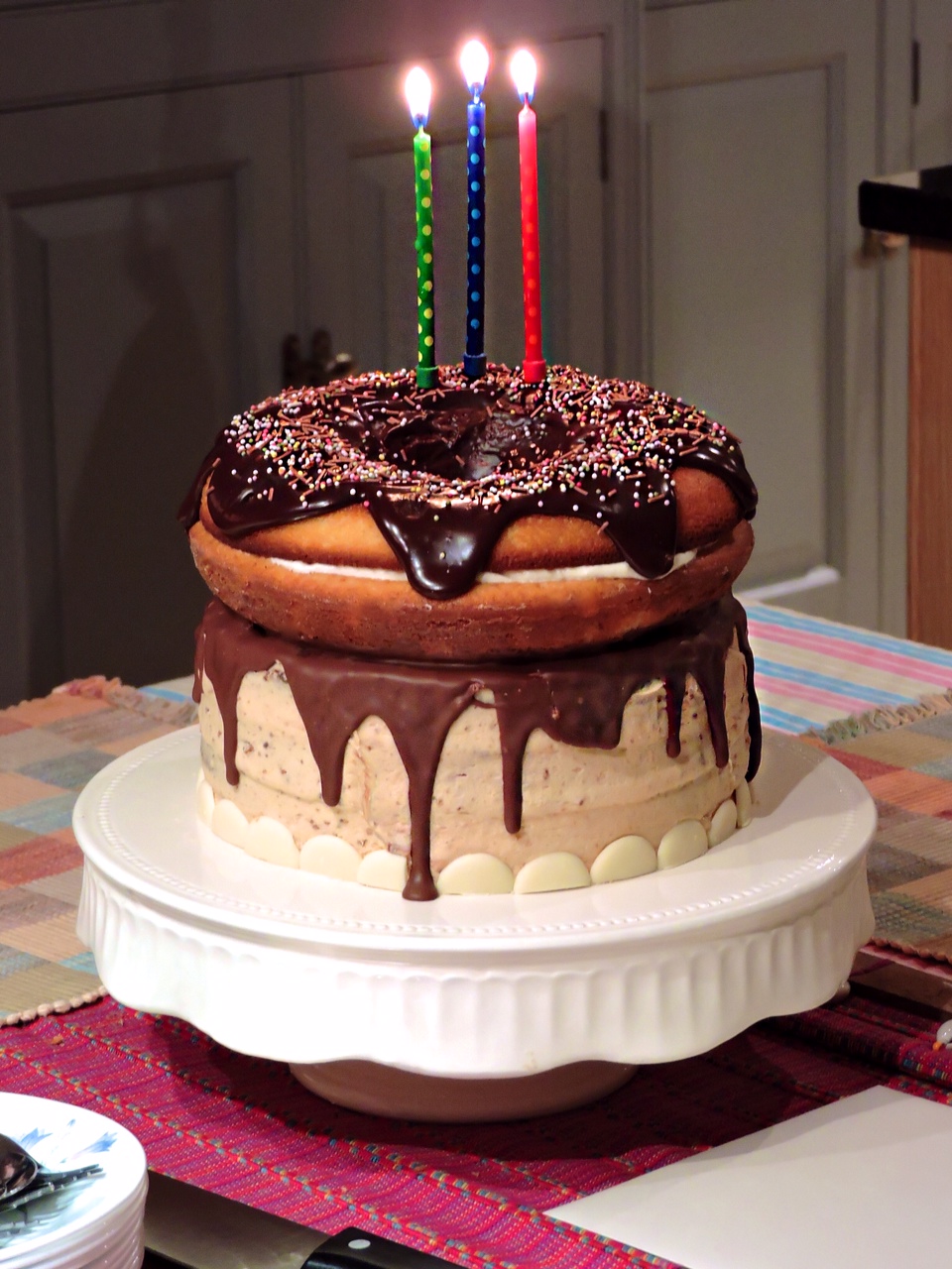 Giant Donut Birthday Cake