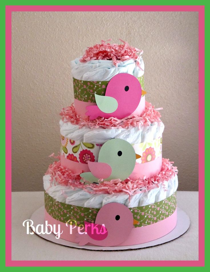 Girl Baby Shower Diaper Cake