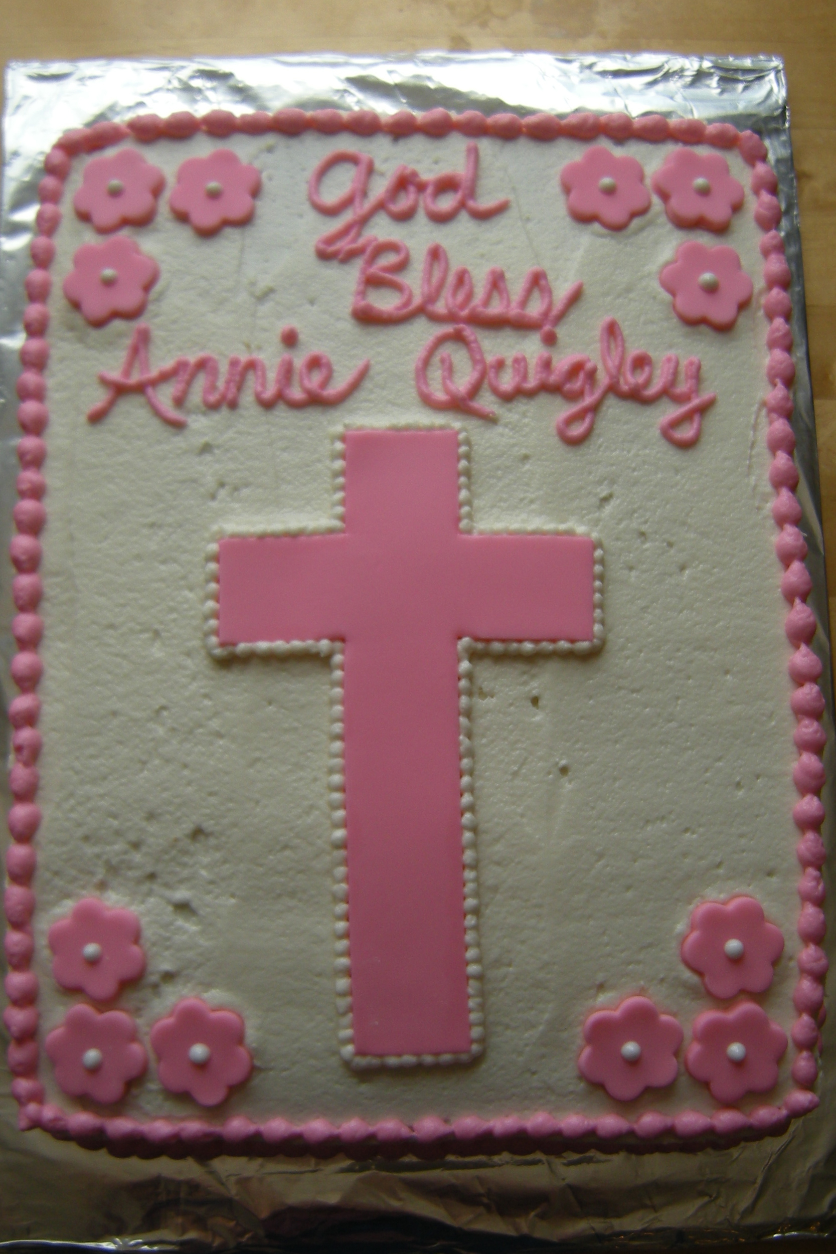 Girl Baptism Sheet Cakes