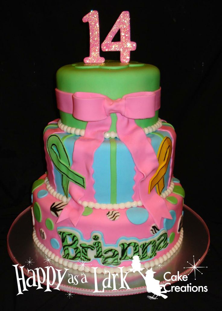 Girls 14th Birthday Cake