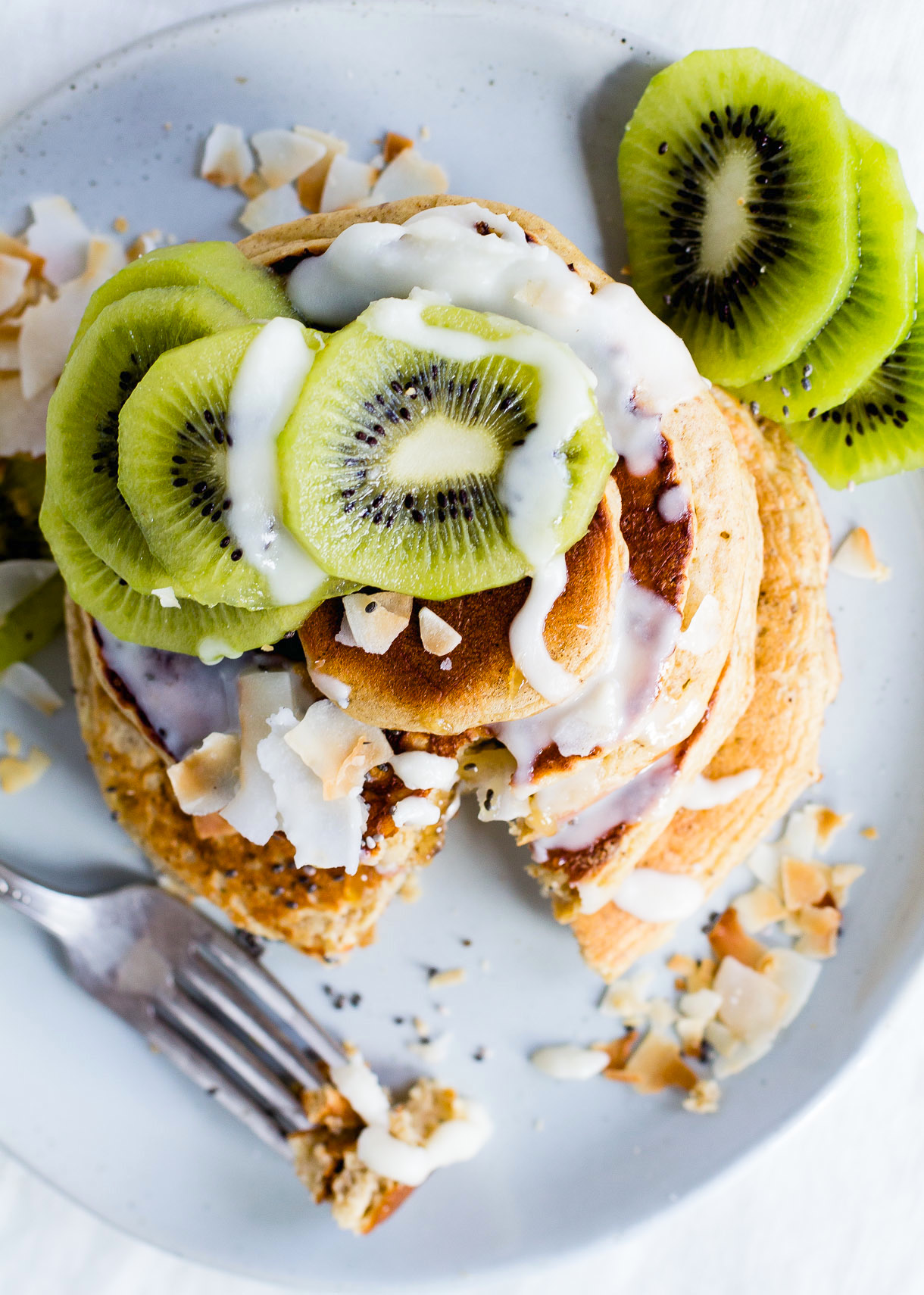 5 Photos of Kiwi Peanut Butter Pancakes