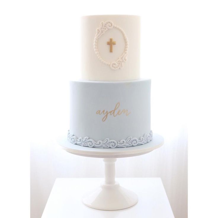 Gold Baptism Cake Ideas