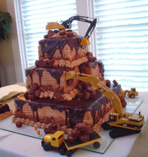 10 Photos of Groom S Cakes Construction