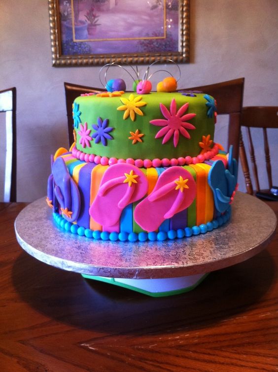 Happy Birthday Flip Flop Cake