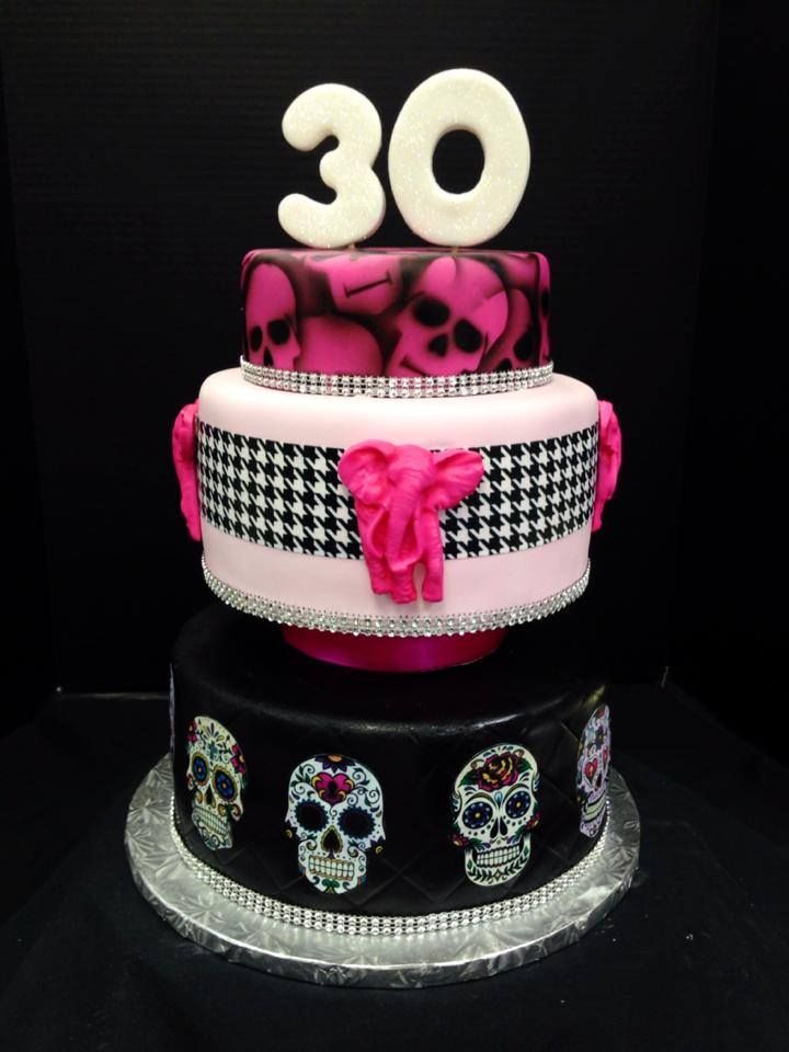 Happy Birthday Skull Cake