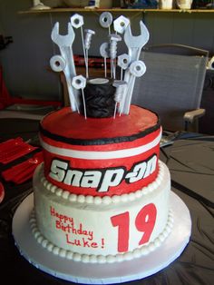 Happy Birthday Tools Mechanic Cake