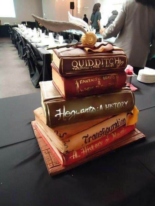 Harry Potter Books Cake