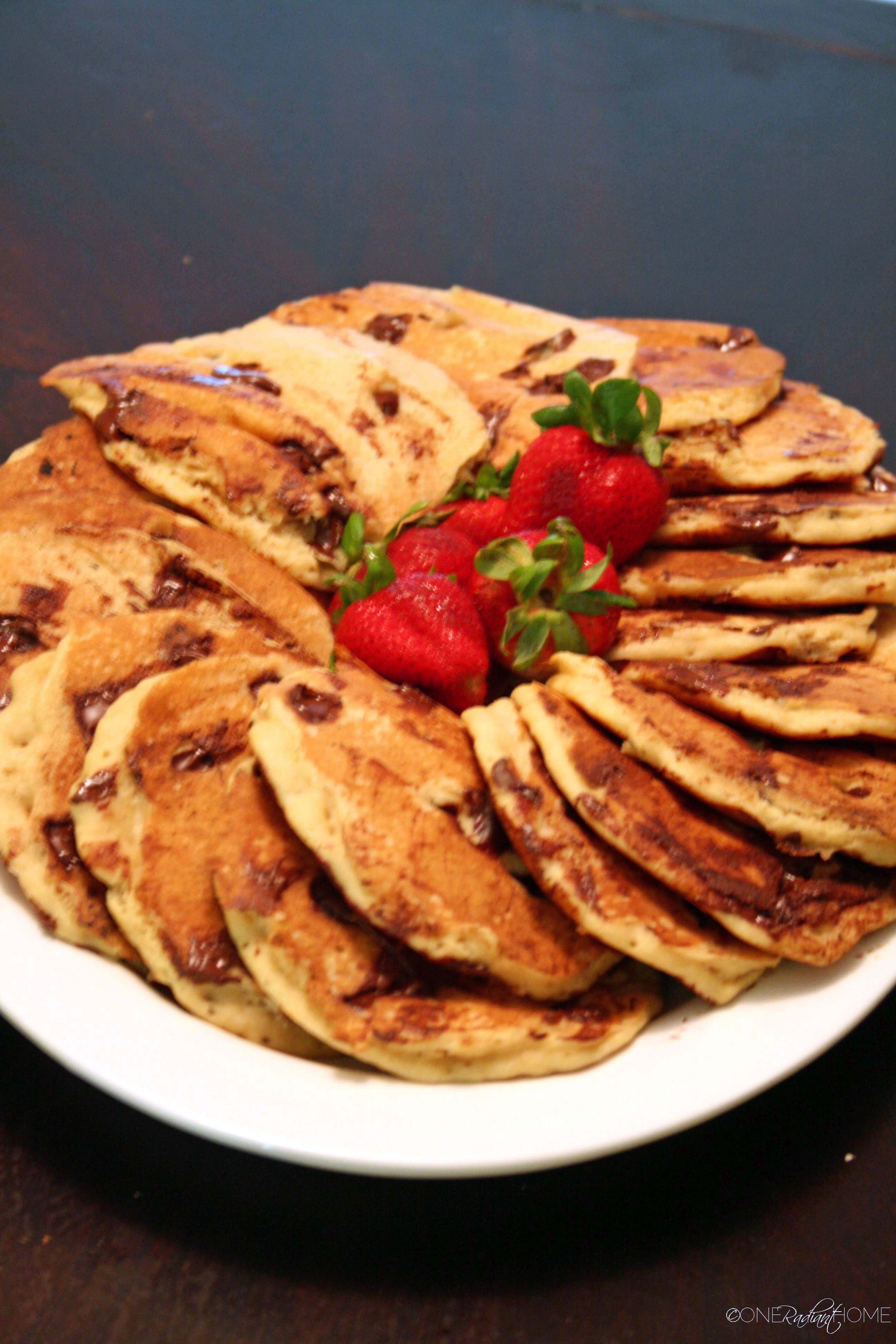 Healthy Chocolate Chip Pancakes