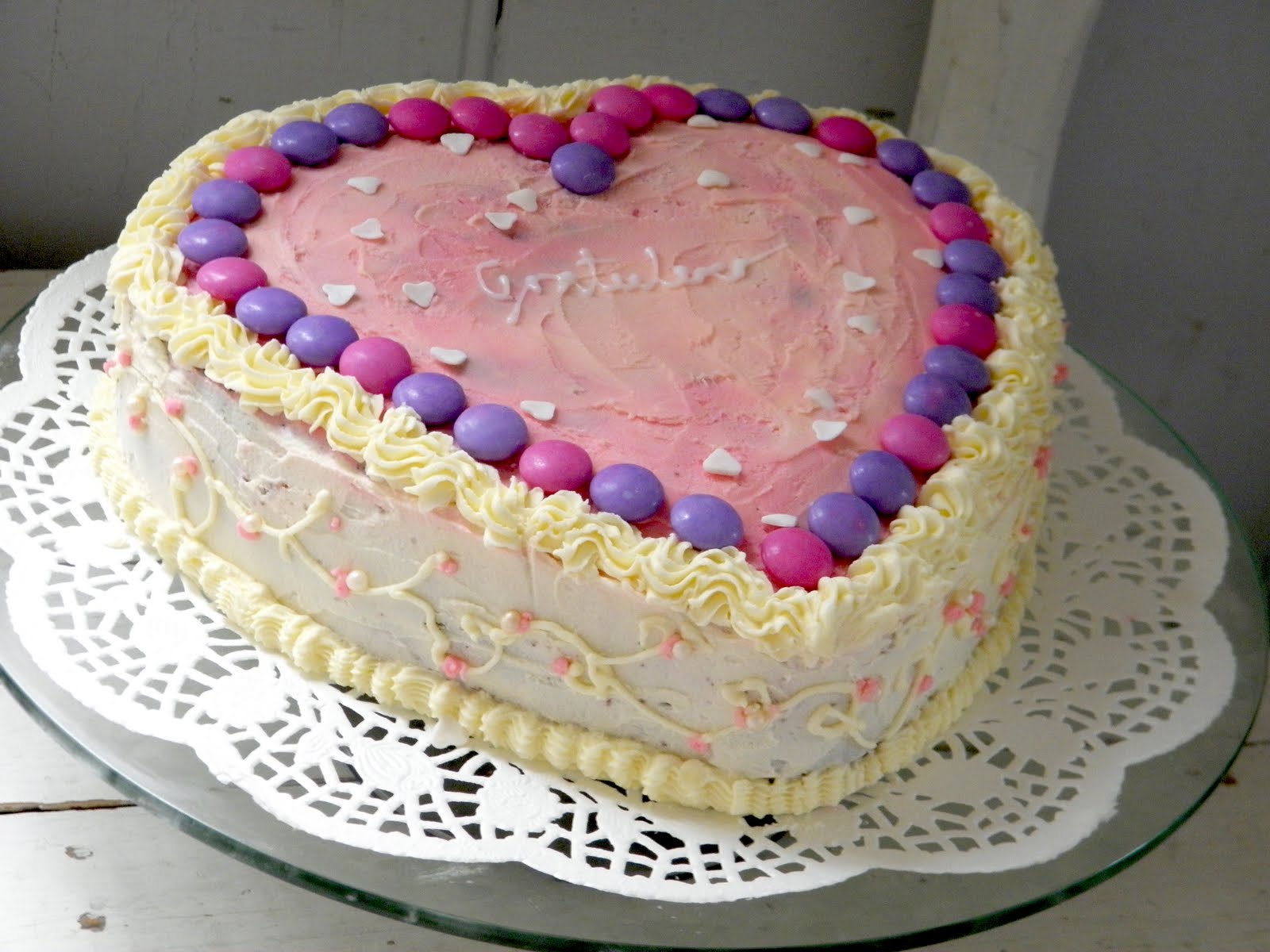 Heart Chocolate Birthday Cake