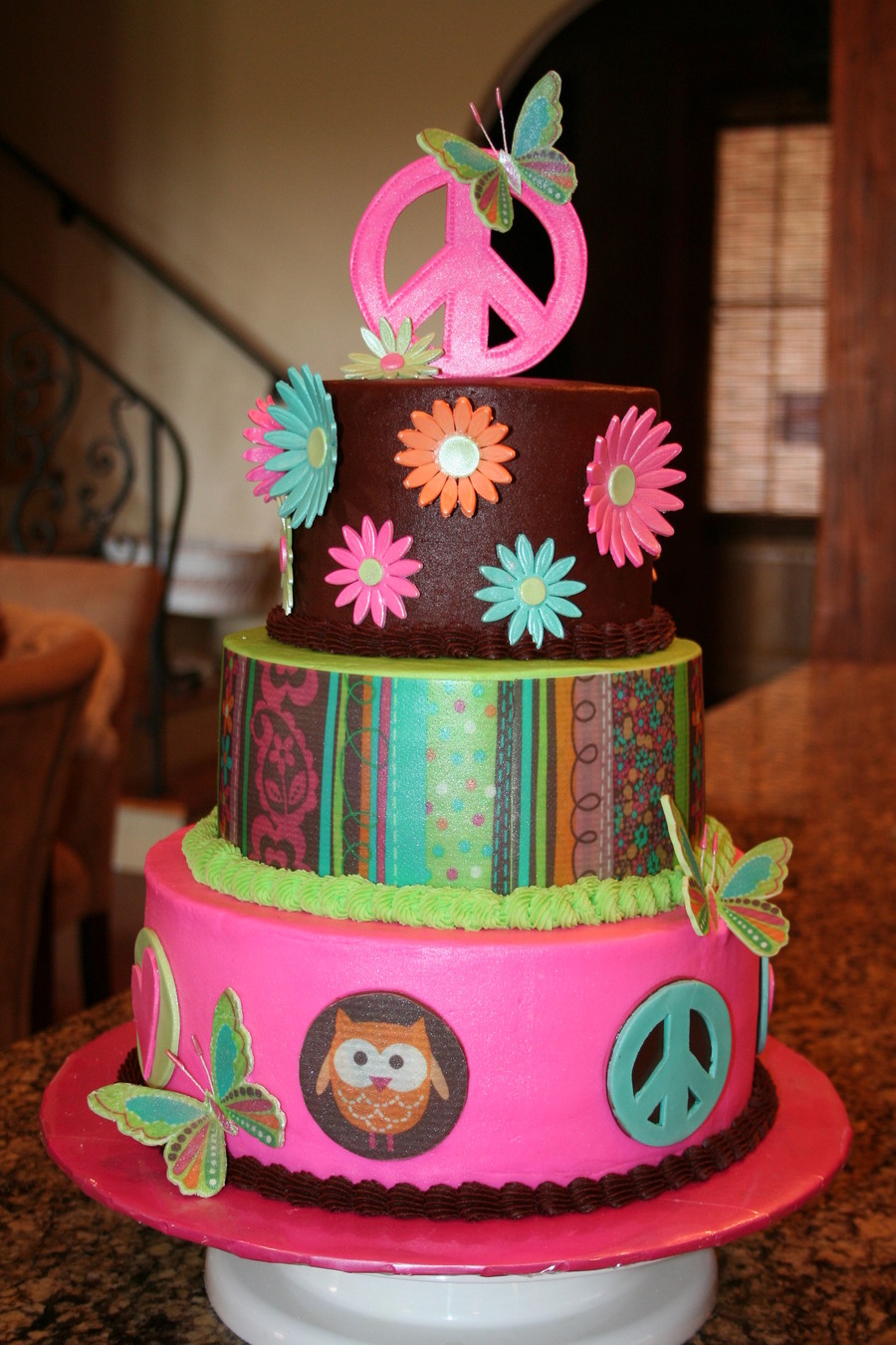 Hippie Birthday Cake