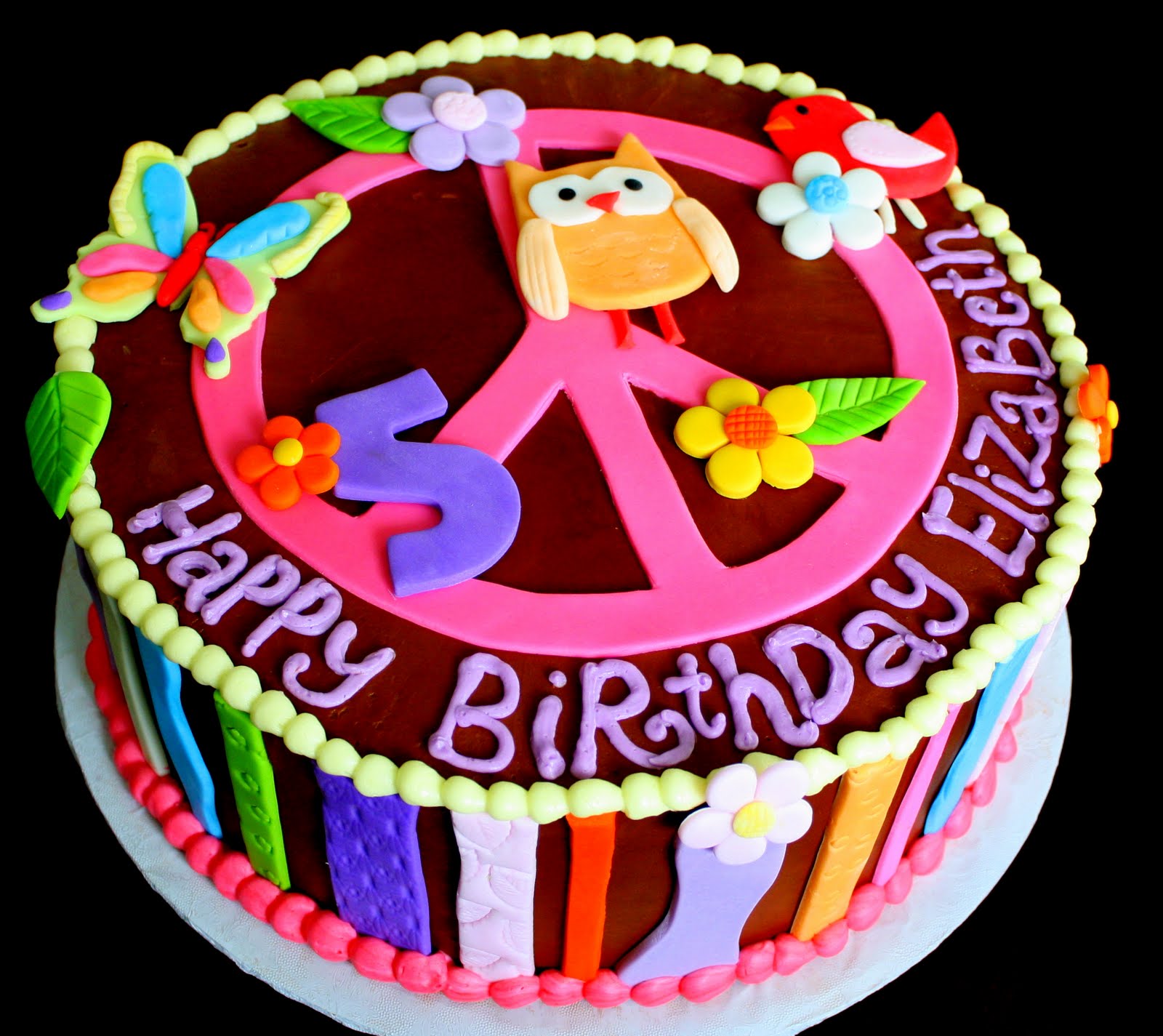 Hippie Chick Birthday Cake