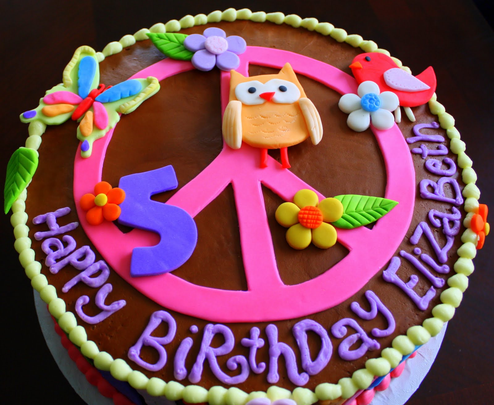 Hippie Chick Birthday Cake