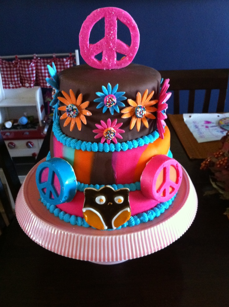 Hippie Chick Birthday Cake