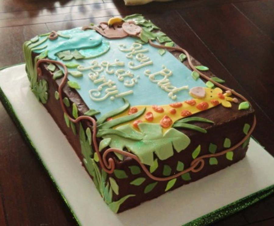 Jungle Baby Shower Sheet Cakes