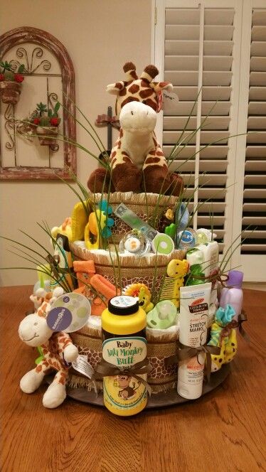 Jungle Theme Diaper Cake Ideas