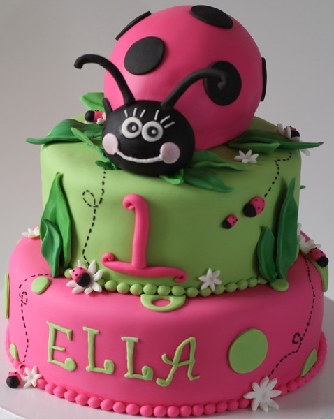 7 Photos of Ladybug Birthday Cakes Elizabeth