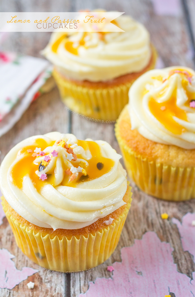 Lemon Passion Fruit Cupcakes