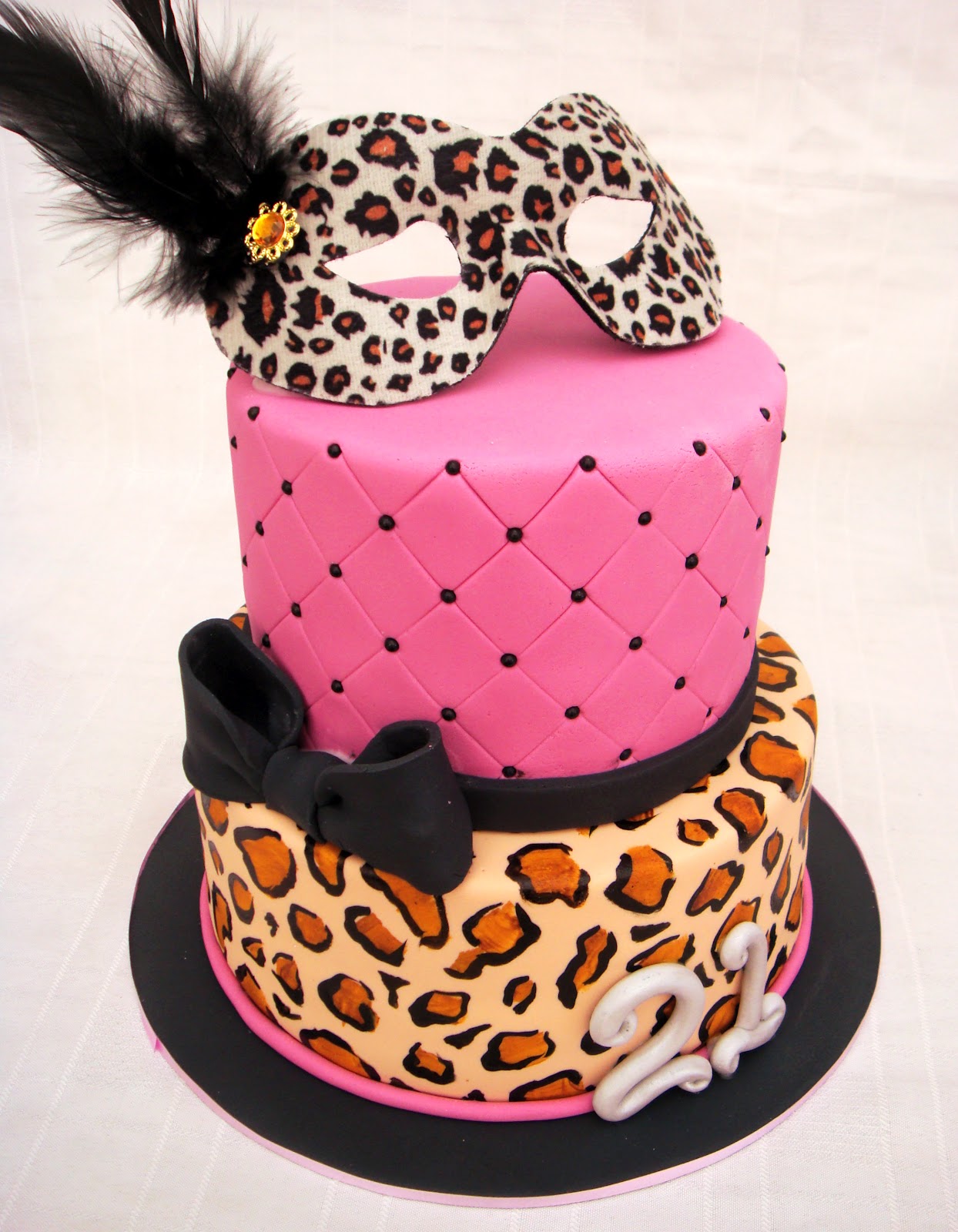 Leopard Print Birthday Cake