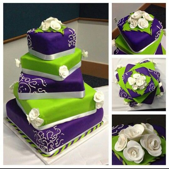 10 Photos of Cakes Decorated In Purple And Green