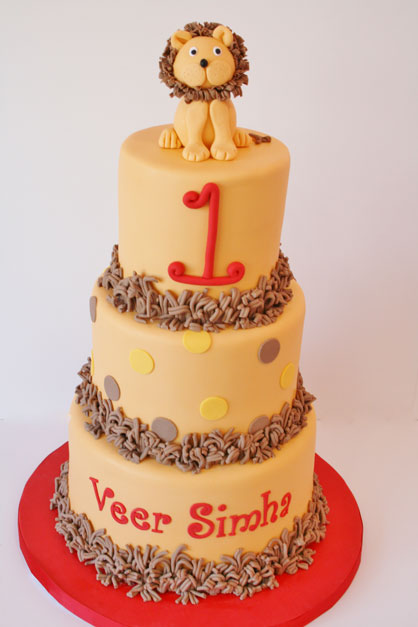 Lion Birthday Cake Design