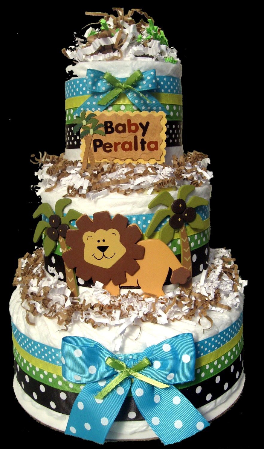 Lion King Baby Shower Diaper Cake