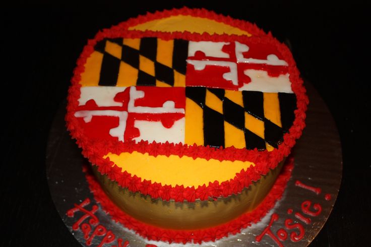 Maryland Flag Birthday Cake