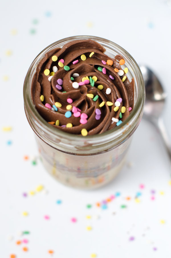 Mason Jar Birthday Cake