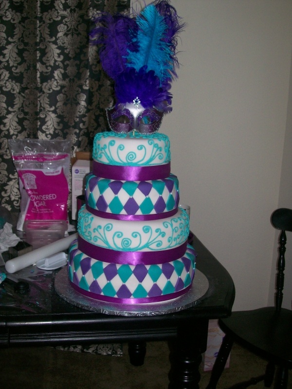 Masquerade Cake Decorations