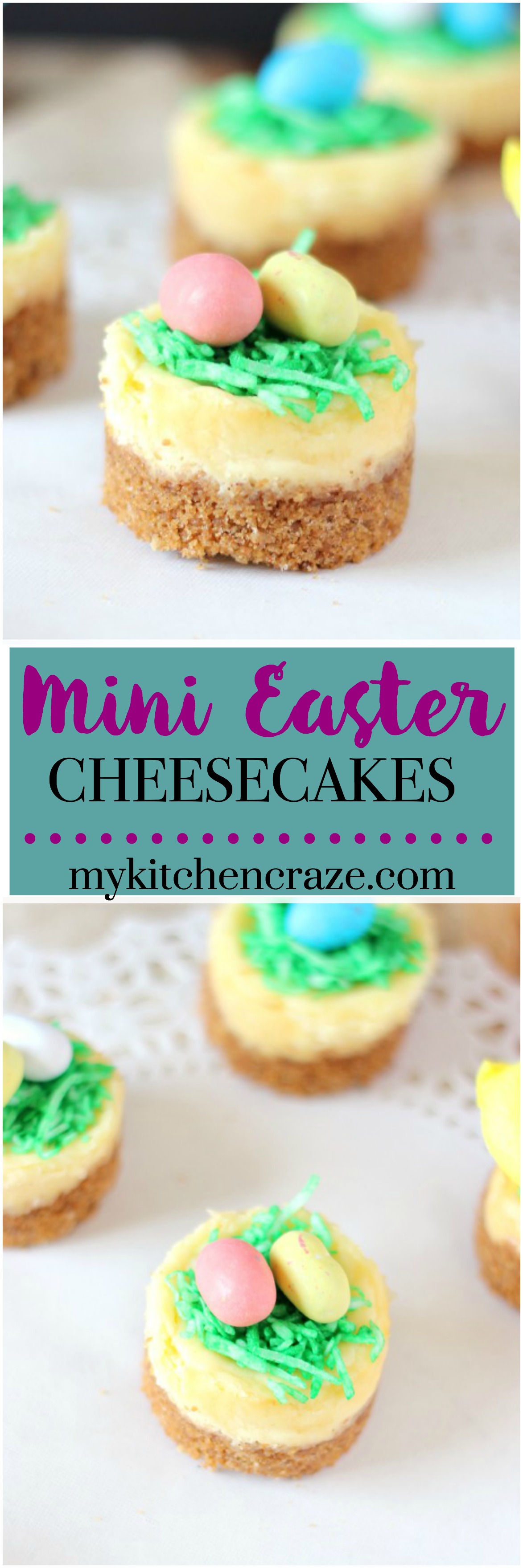 Mini Easter Cheesecakes