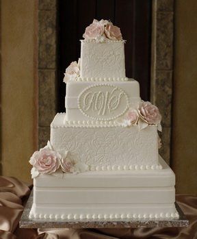 Monogram Wedding Cake