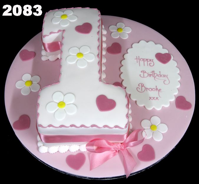 Number 1 First Birthday Cakes for Girls