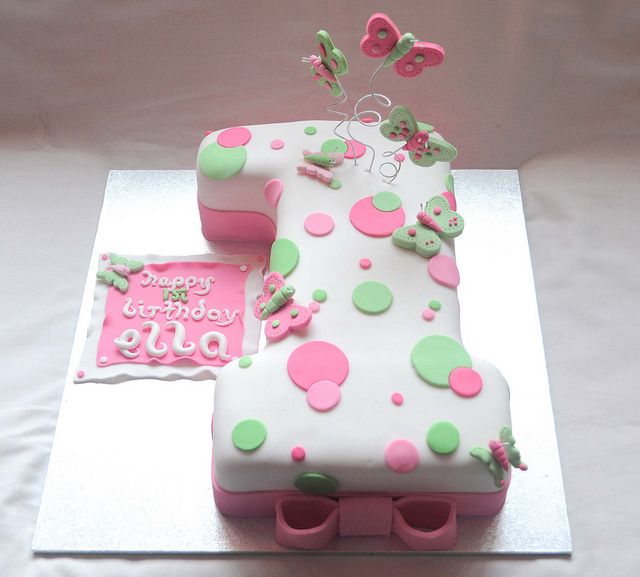 Number 1 First Birthday Cakes for Girls