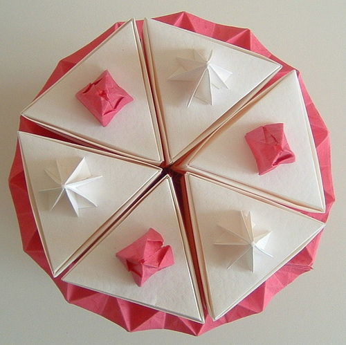 Origami Birthday Cake