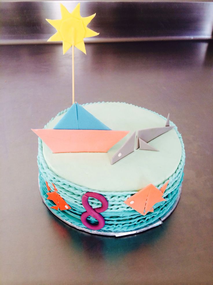 Origami Birthday Cake