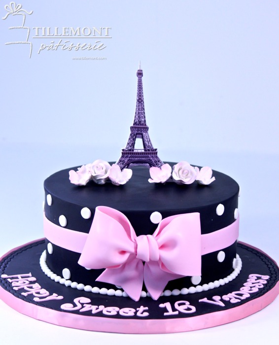 Paris Sweet 16 Cake